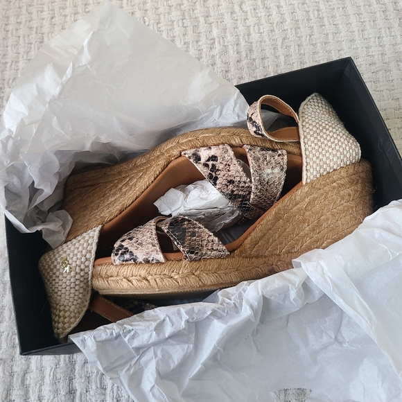 Kurt Geiger Snakeskin Espadrille Wedges